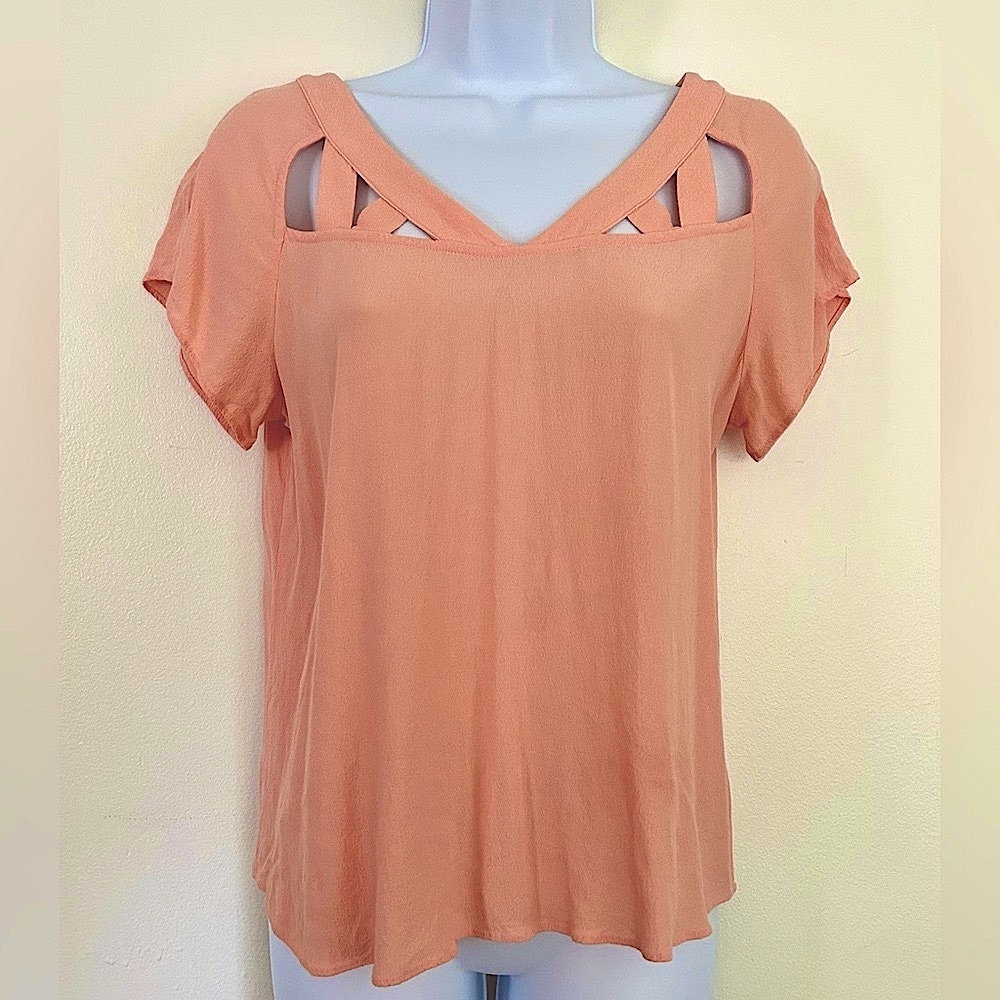 Anthropologie Maeve Coral Blouse / S